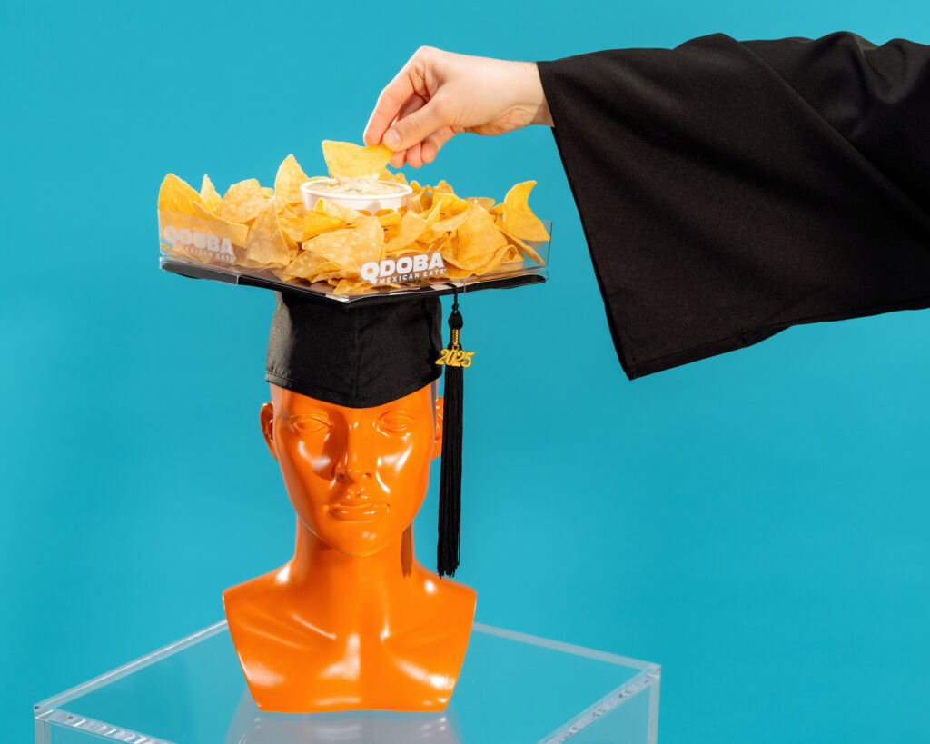 Qdoba graduation hat